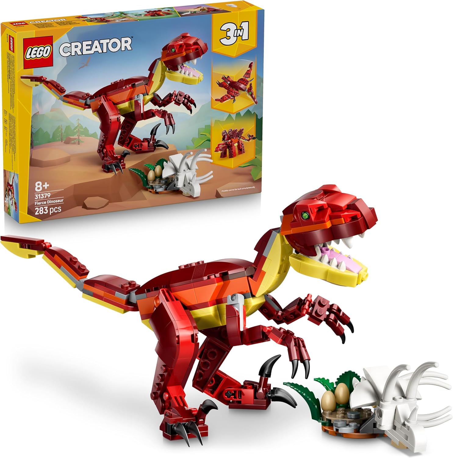 LEGO CREATOR FIERCE DINOSAUR 3 IN 1 8+ 283PCS 31379