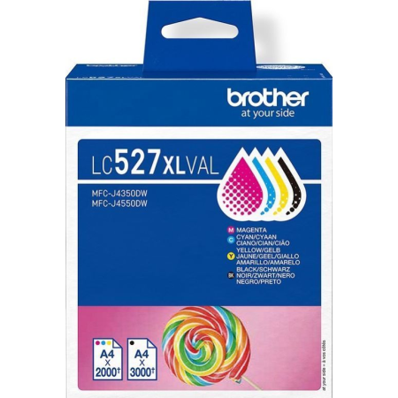 LC527XLVAL value pack cartridge 3000/2000 pages ( MFCJ4350DW, MFCJ4550DW)