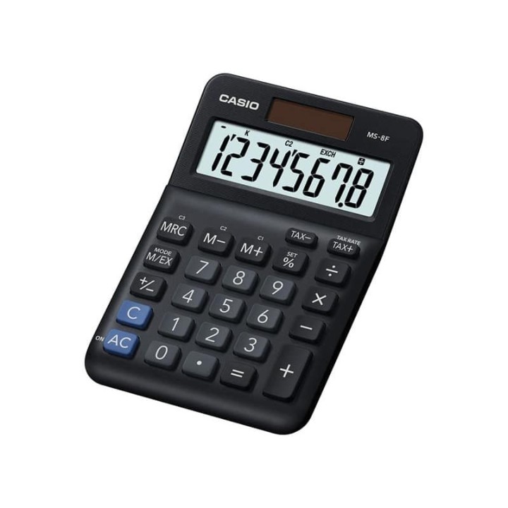 Casio MS-8F 8 Digit Mini Desk  Calculator Black
