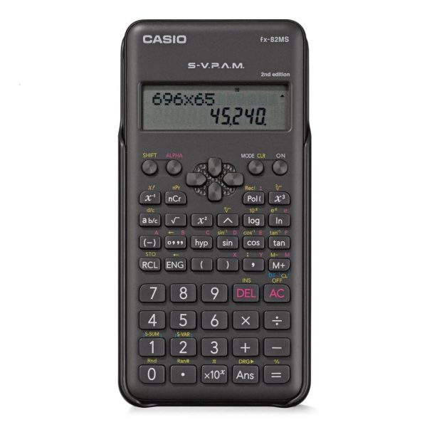 CASIO SCIENTIFIC CALCULATOR FX-82MS 2ND EDITION BLACK