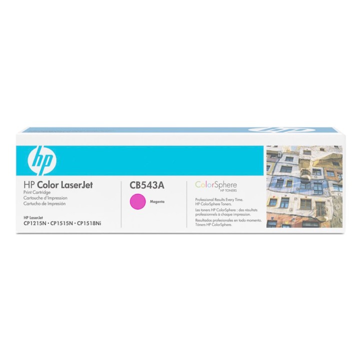 MediaRange Color toner cartridge, for printers using HP® CB543A/125A, remanufactured (with chip), magenta