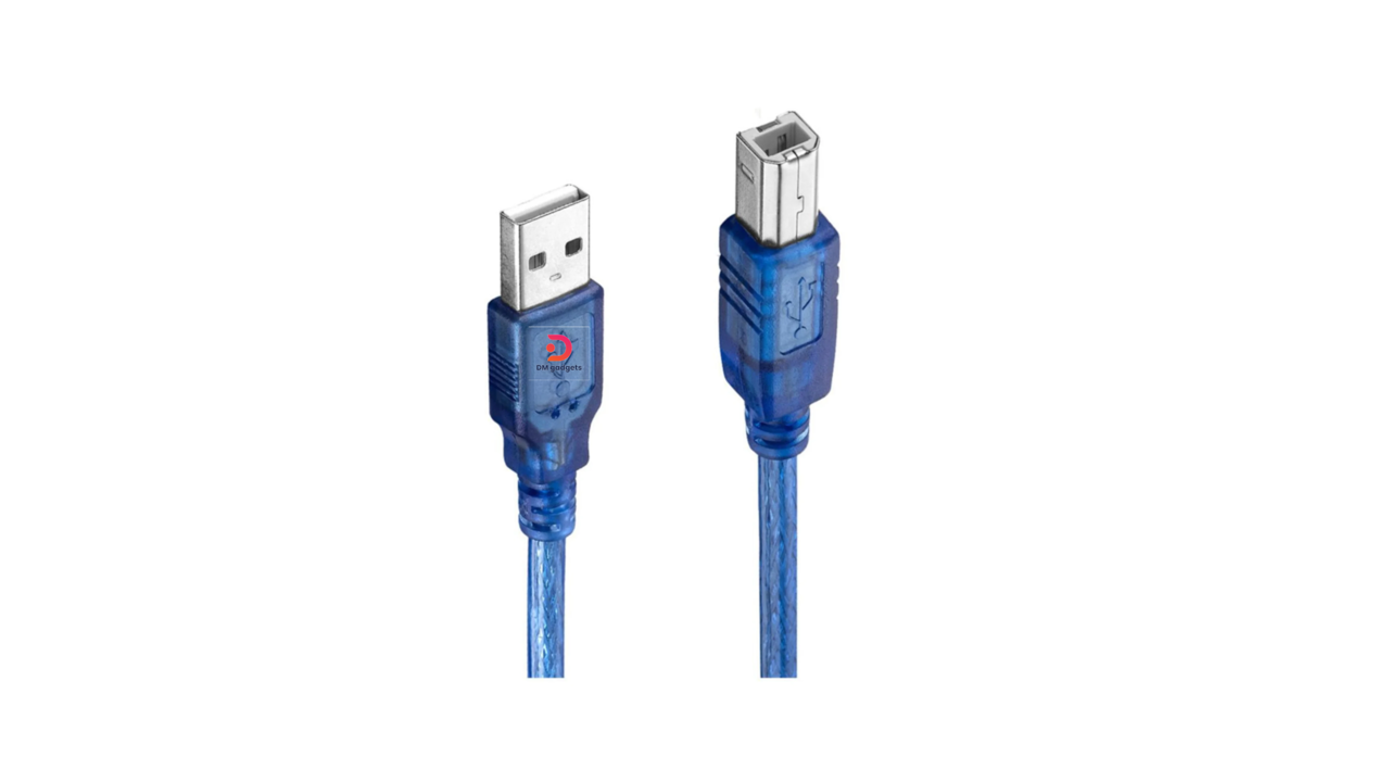 625K#DM®USB-A to USB-B cable Suitable for Printers,1.5 meters Blue-Grey