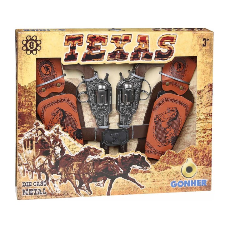 Gonher GONHER TEXAS SET 8 SHOTS - DOUBLE REVOLVER 234/0  2+ years