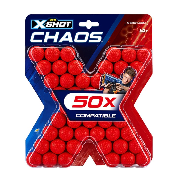 X-Shot Chaos - Blister 50 Balls +14 Years 46275