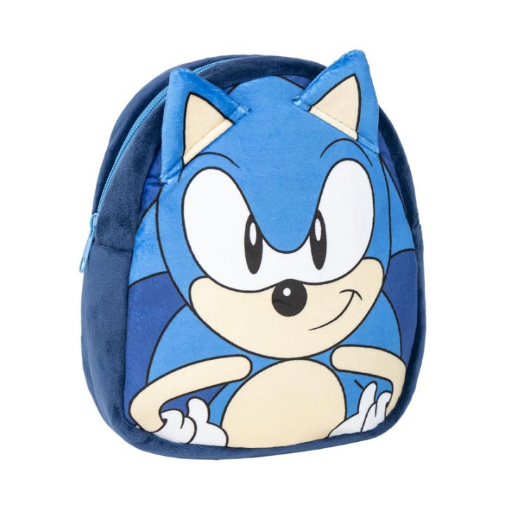 Cerda Backpack Kindergarte Character Plush Blue Sonic 2100005065  9+ years