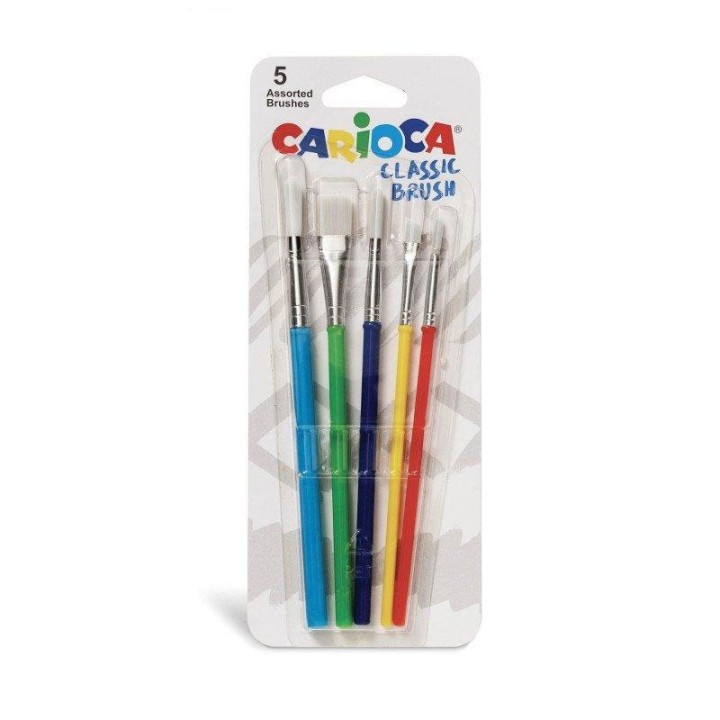 Carioca Classic School Brushes Blister Set 5 Pcs 43171  6+ years
