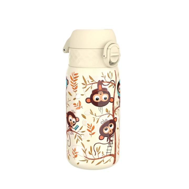 Ion8 I8SS400PYMONK Stainless steel Water Bottle 400ml Monkey  4+ years