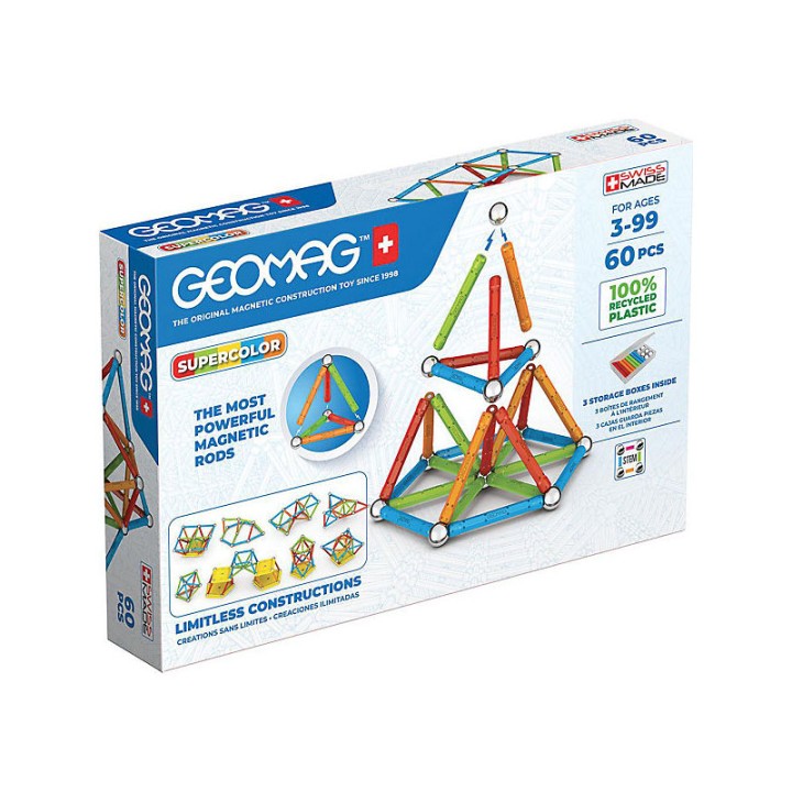 Geomag Geomag 384 Supercolor Recycled 60 Pcs  5+ years
