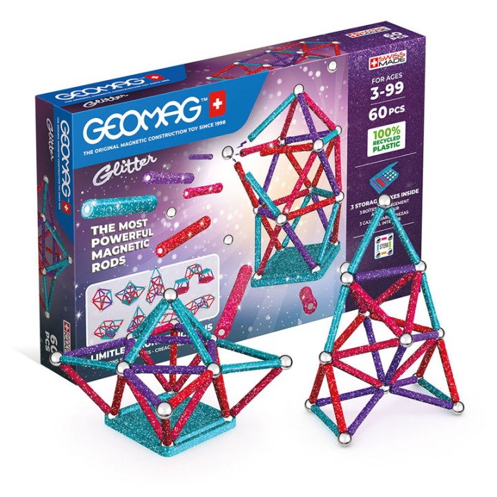 Geomag Geomag 536 Glitter Recycled 60 Pcs  18+ years