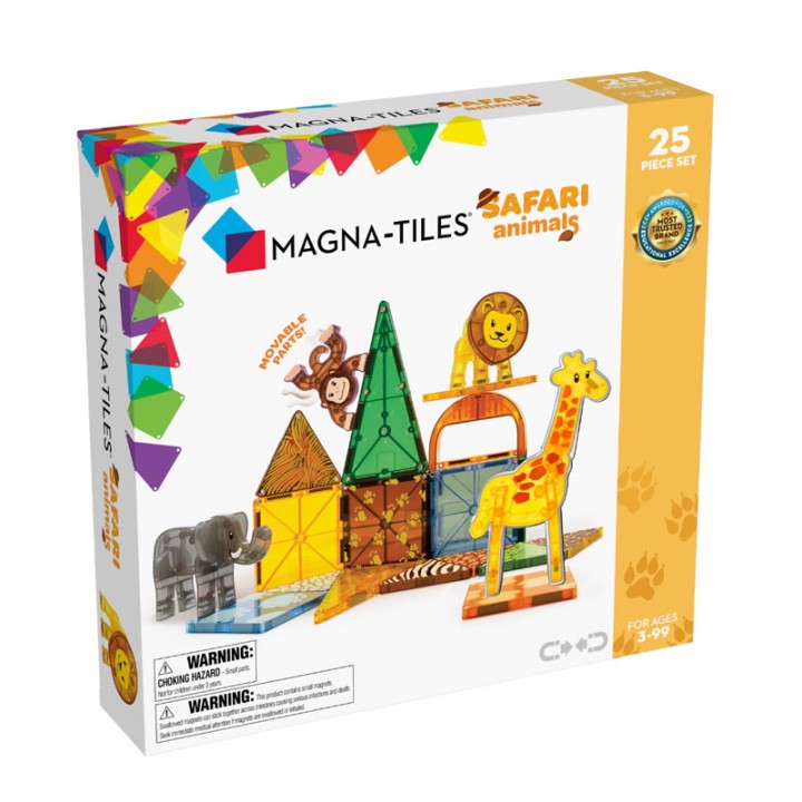 Magna-Tiles Magna-Tiles Safari Animals 25 Pieces Set #20925  3+ years