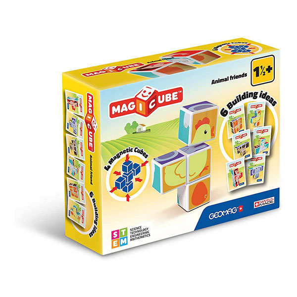 Geomag Geomag Magicube Printed Animal Friends + Cards 7 pcs 132  16+ years