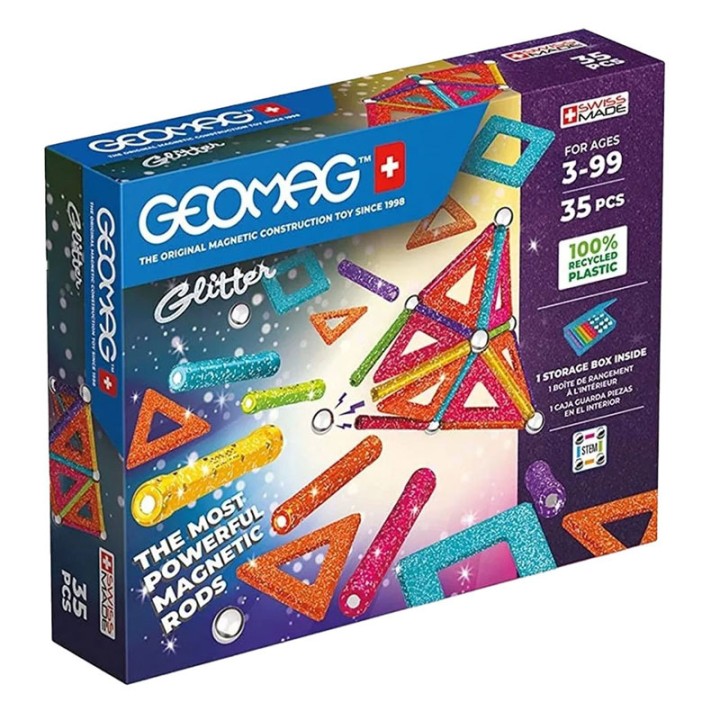 Geomag Geomag 535 Glitter Panels Recycled 35 Pcs  6+ years