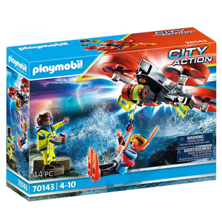 PLAYMOBIL Epicheίrisi diάsosis dύti me drone 70143