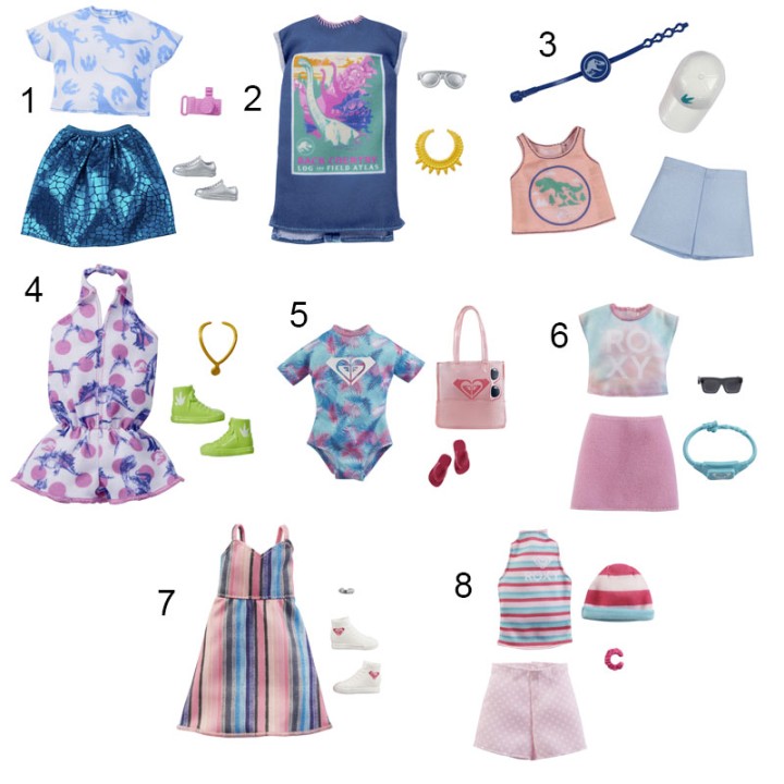 Barbie MODATA SYNOLA - DIASIMES MODES ROXY(8 SChEDIA) GWF05  4+ years