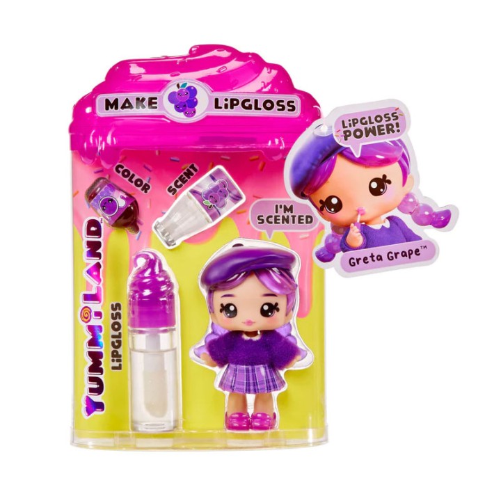 MGA Entertainment Yummiland Lipgloss Doll- Greta Grape 120773-Euc 120698-Euc