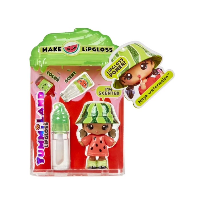 MGA Entertainment Yummiland Lipgloss Doll- Maya Watermelon 120780-Euc 120698-Euc