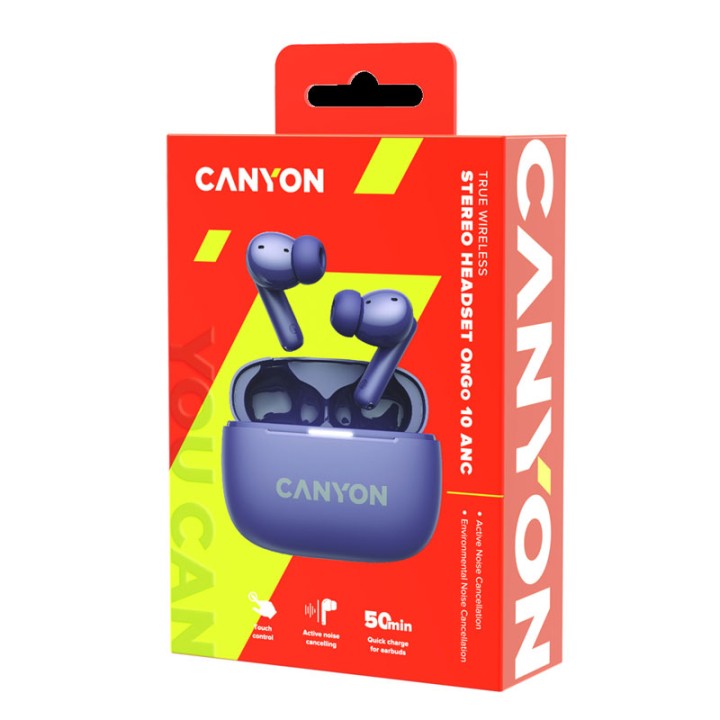Canyon True Wireless Stereo Headset Tws-10 With Anc  6+ years