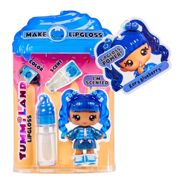 MGA Entertainment Yummiland Lipgloss Doll- Rory Blueberry 120766-Euc 120698-Euc