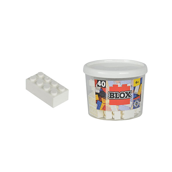 Simba Blox 40 White 8 Pin Bricks In Box 104118890