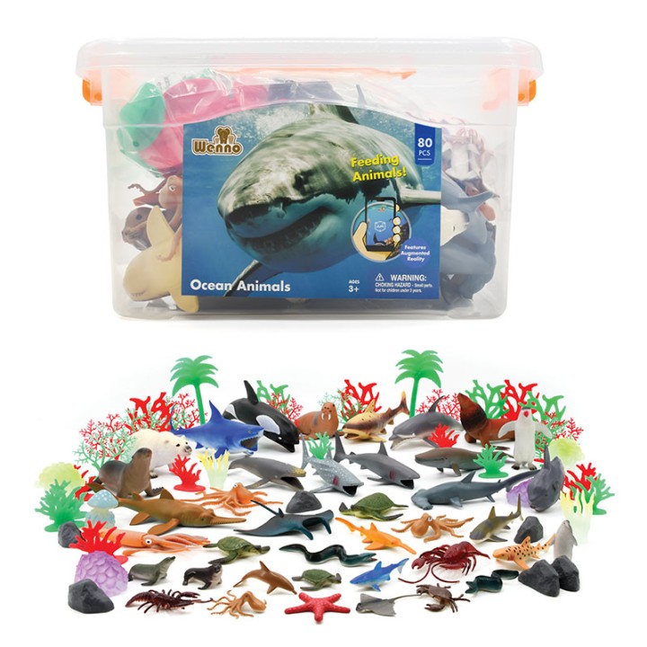 Wenno Animals 80 Pcs Ocean In Bucke 6850-M026