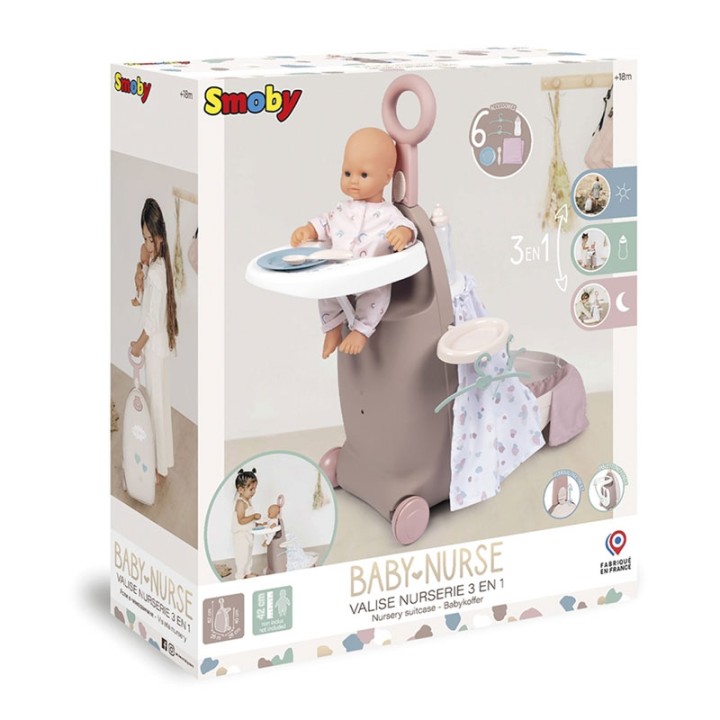 Smoby Baby Nursery Suitcase 3 In 1 7/220374