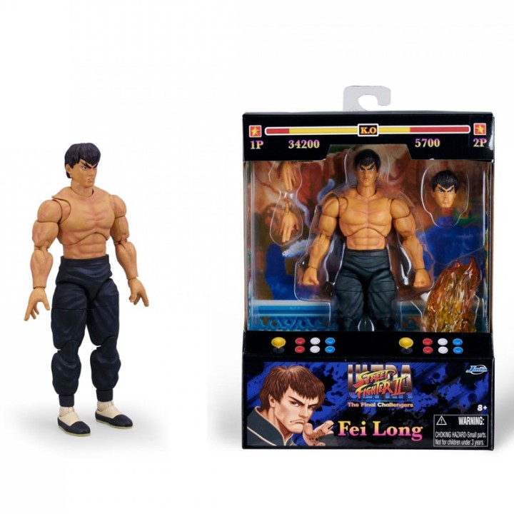 Jada Street Fighter Ii Fei-Long 6" Figure  4+ years