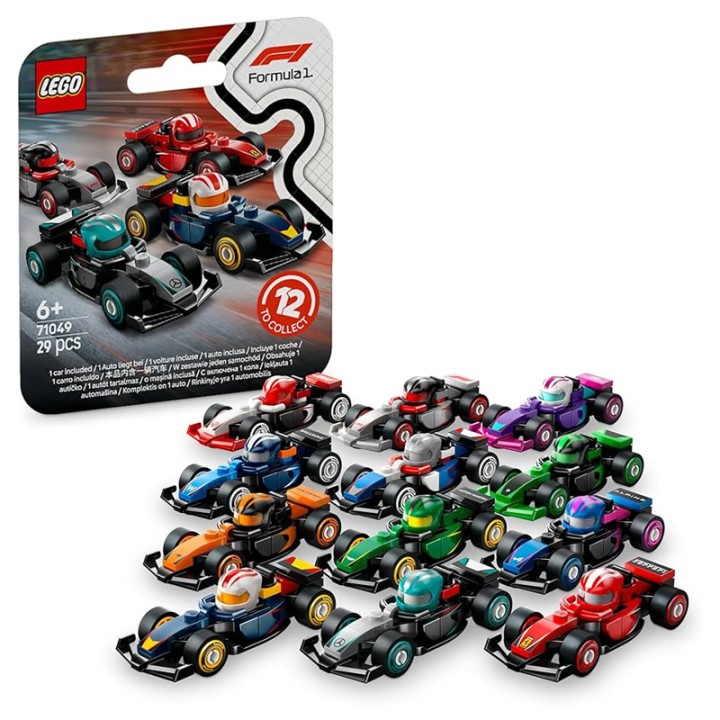LEGO Minifigures F1 Collectible Race Cars Vehicle Kit 71049  2+ years