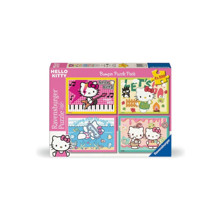 Ravensburger 4X100 Pcs Puzzles Hello Kitty Rav12004159