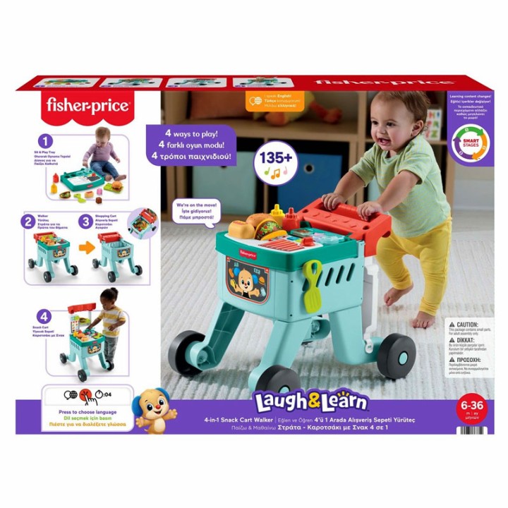 Fisher-Price Ekpaideytiko Karotsaki Gia Psonia-Strata 4-Se-1 Jlm95  9+ years