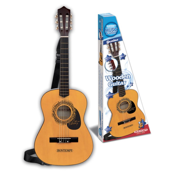 Bontempi    Wooden Guitar 92 Cm W/Shoulder Strap 21 9220  18+ years