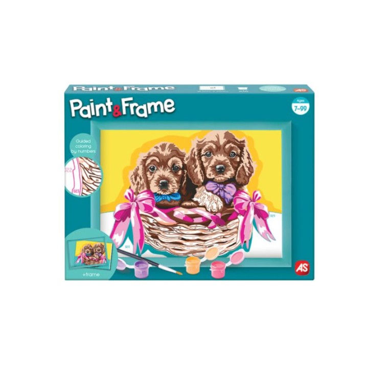 AS Company Paint & Frame Adorable Puppies 1038-41019  3+ years