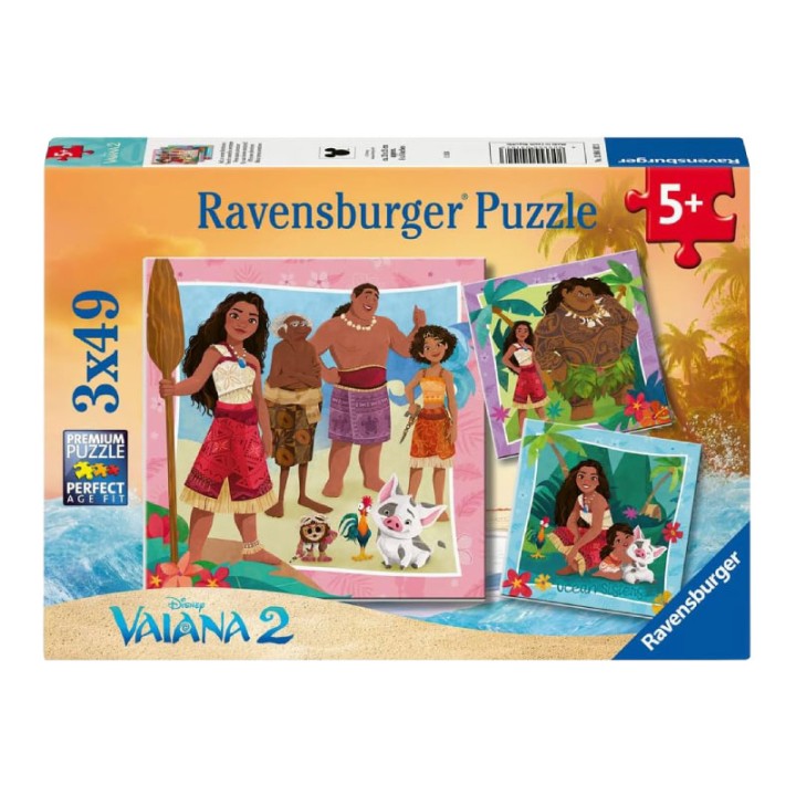 Ravensburger 3X49 Pcs Puzzle Vaiana 2 12004102