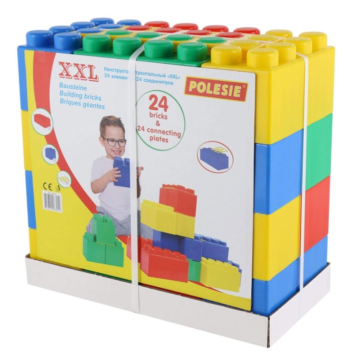 Polesie Building Bricks Xxl Connectors 24+24 Pcs 68019  3+ years