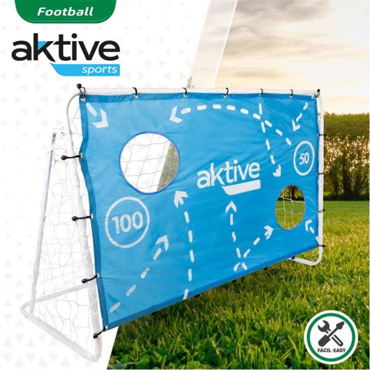 Aktive Metal Football Goal 182X91X122Cm W/Target Shot  4+ years
