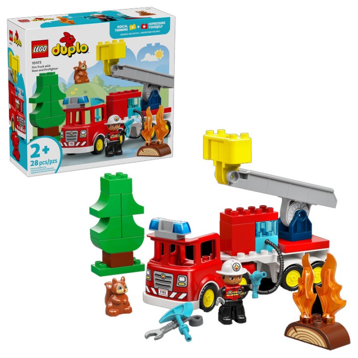 LEGO Duplo Town 10473 Fire Engine With Hose And Firefighter  3+ years