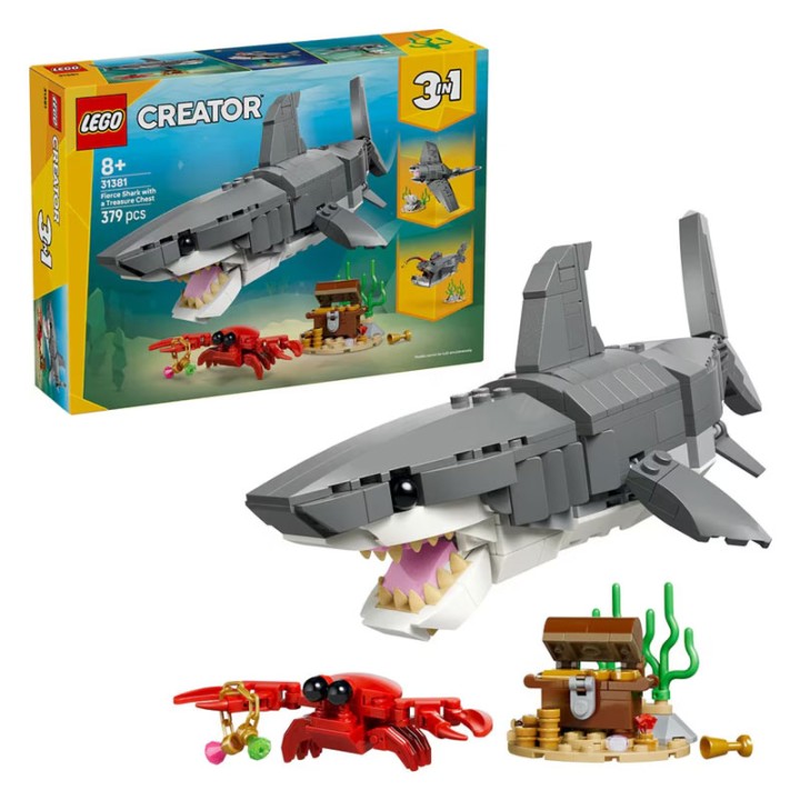LEGO Creator 31381 Fierce Shark With A Treasure Chest  4+ years