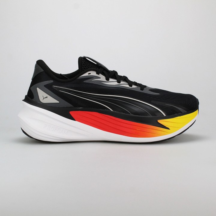 Puma Black-Puma Red-Yellow Sizzle-Puma White Maxima Pro Unisex Size: 10.5