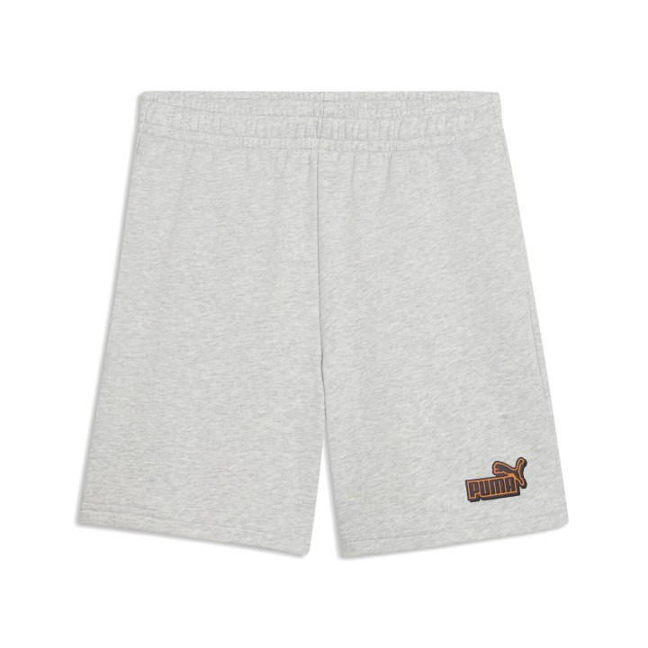 Puma Light Gray Heather Ess Logo Lab Relaxed Shorts Track B Boys Size: 140