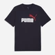 Puma New Navy-Red Ess 2 Color No. 1 Logo T-Shirt Men'S Size: M