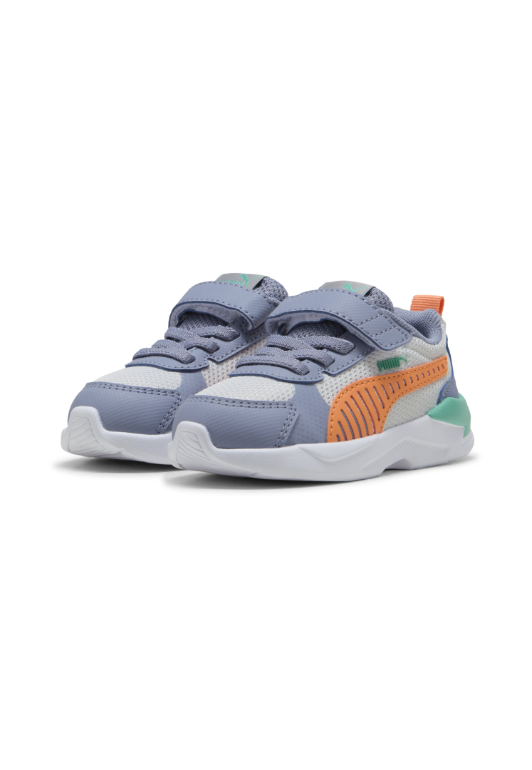 Puma Feather Gray-Melon Glow-Gray Sky-Vibrant Green X-Ray 3 Lt Ac+ Inf Unisex Size: 9