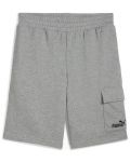 Puma Medium Gray Heather Ess No. 1 Logo Cargo Shorts 10” Tr Men'S Size: Xl
