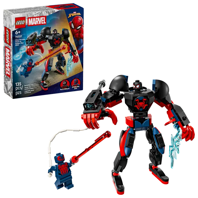 LEGO Super Heroes 76337 Miles Morales Mech Vs. Spider-Man 2099  10+ years