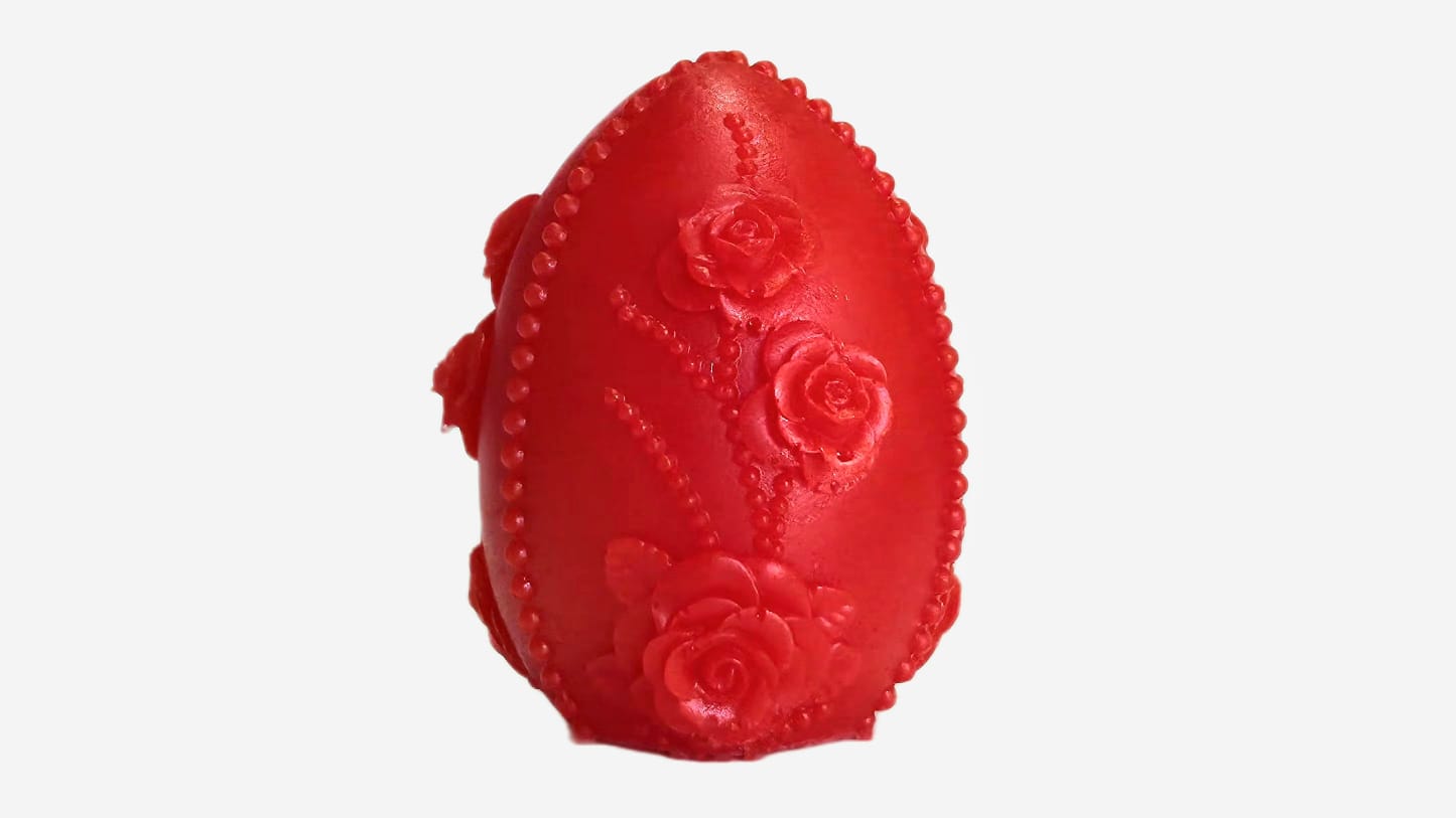 3D HANDMADE RED  EASTER  EGG. Cod.6