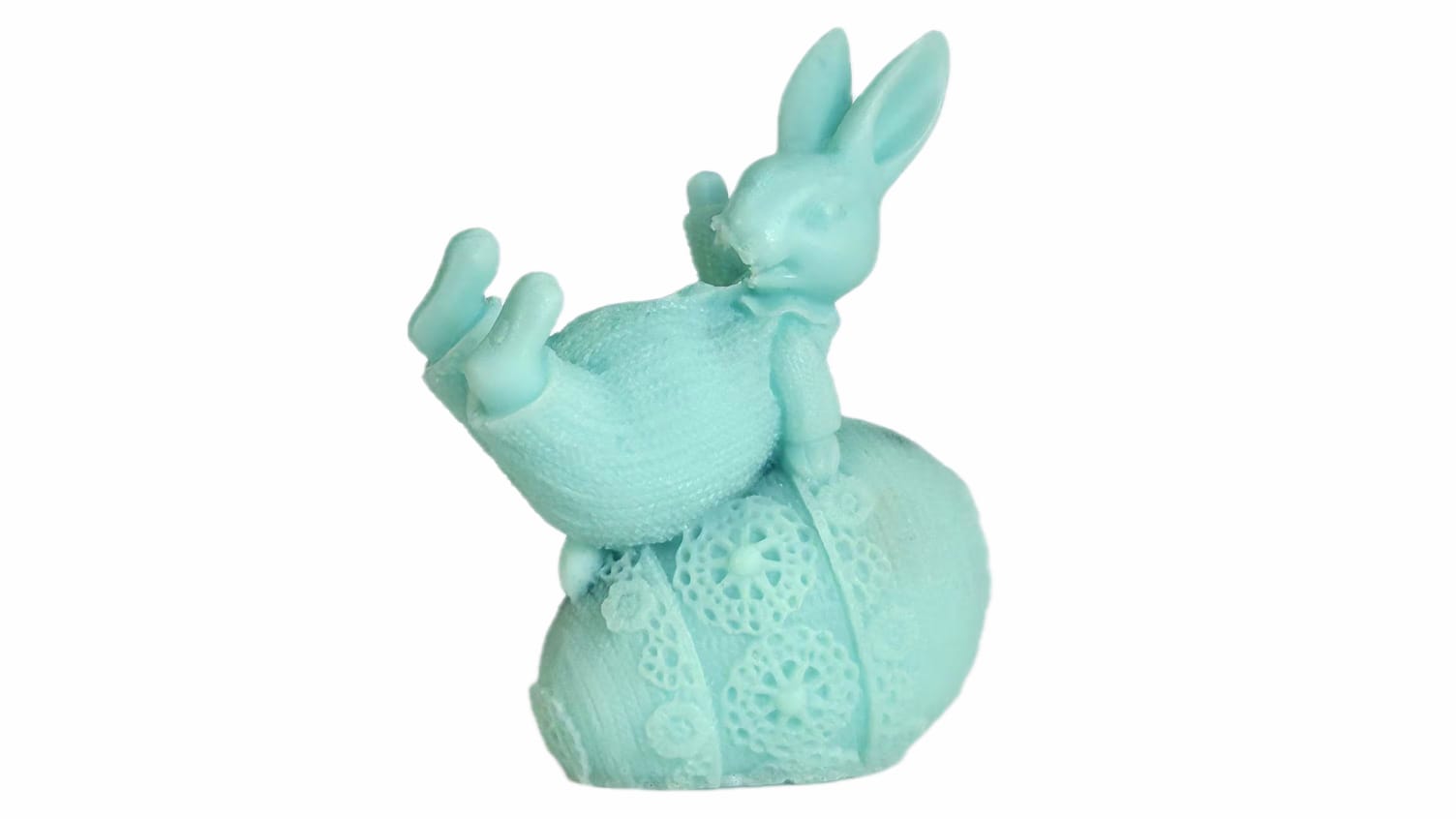 3D TURQUOISE EASTER BUNNY.Cod.9