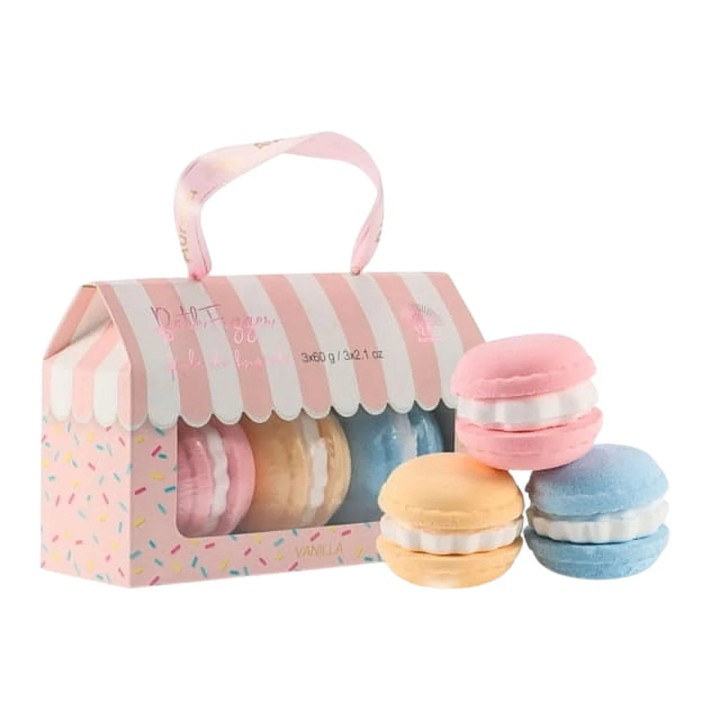 Aurora Sweet Macarons Box Bath Bombs Set 3