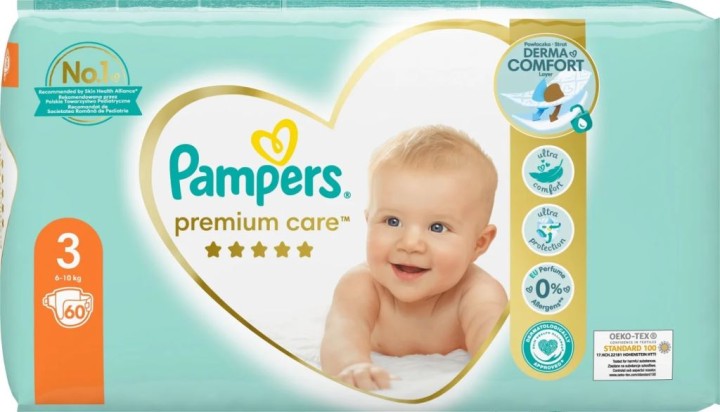Pambers Premium Care Baby Diapers 60Pcs No3