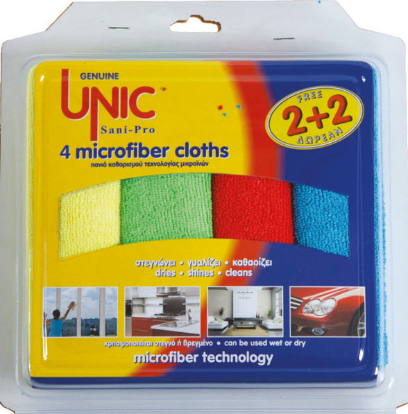 Unic Microfiber Cloths 2+2Free