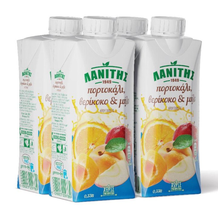 Lanitis Orange&Apple&Apricot 4X330Ml