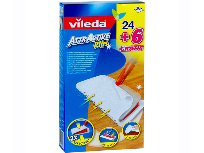 Vileda Attractive Plus 24+6 Pcs