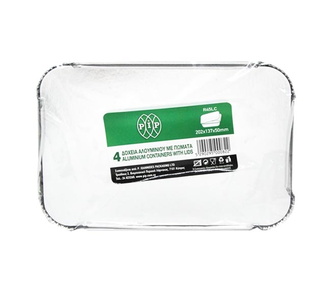 Pip Aluminium Containers With Lids 4Pcs